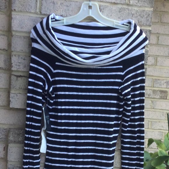 Guess Cowl Neck Stripe Sweater Dress - Picture 3 of 4